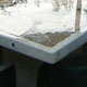 Coloured marble patchwork table