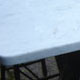 White marble table top