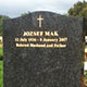 Grey granite memorial with floral design Grey granite memorial with floral design