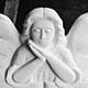 Hand-carved in Italian white marble Hand-carved in Italian white marble
