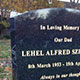 Headstone & base in polished Dark grey granite Headstone & base in polished Dark grey granite