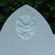 Headstone with hand-carved rose in Nabresina Headstone with hand-carved rose in Nabresina